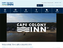 Tablet Screenshot of capecolonyinn.com